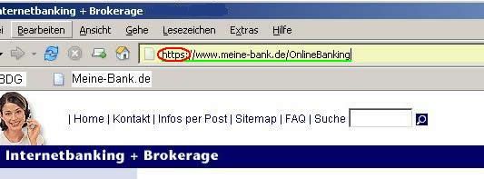 Ausschnitt Browser mit HTTPS-Adresse